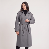 Kurtka trench damska oversize z dwurzędowym zapięciem