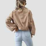 Sztruksowa kurtka koszulowa oversize