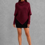 Sweter damski oversize z wysokim kołnierzem