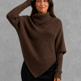 Sweter damski oversize z wysokim kołnierzem