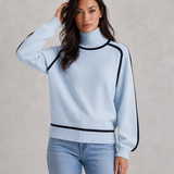 Sweter damski z golfem z wełny merino