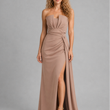 Valeria – elegancka sukienka dla gości weselnych z rozcięciem