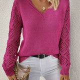 Damski sweter z dekoltem w serek