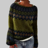 Sweter damski z geometrycznym wzorem