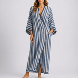 Sukienka maxi kaftan w paski