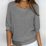 Sweter damski dzianinowy o luźnym kroju