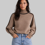 Sweter damski z golfem z wełny merino